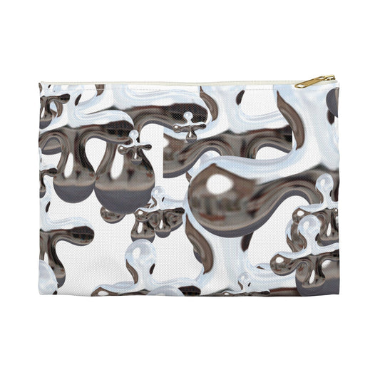 Abstract Fluid Art Accessory Pouch, Makeup Bag, Travel Organizer, Modern Clutch