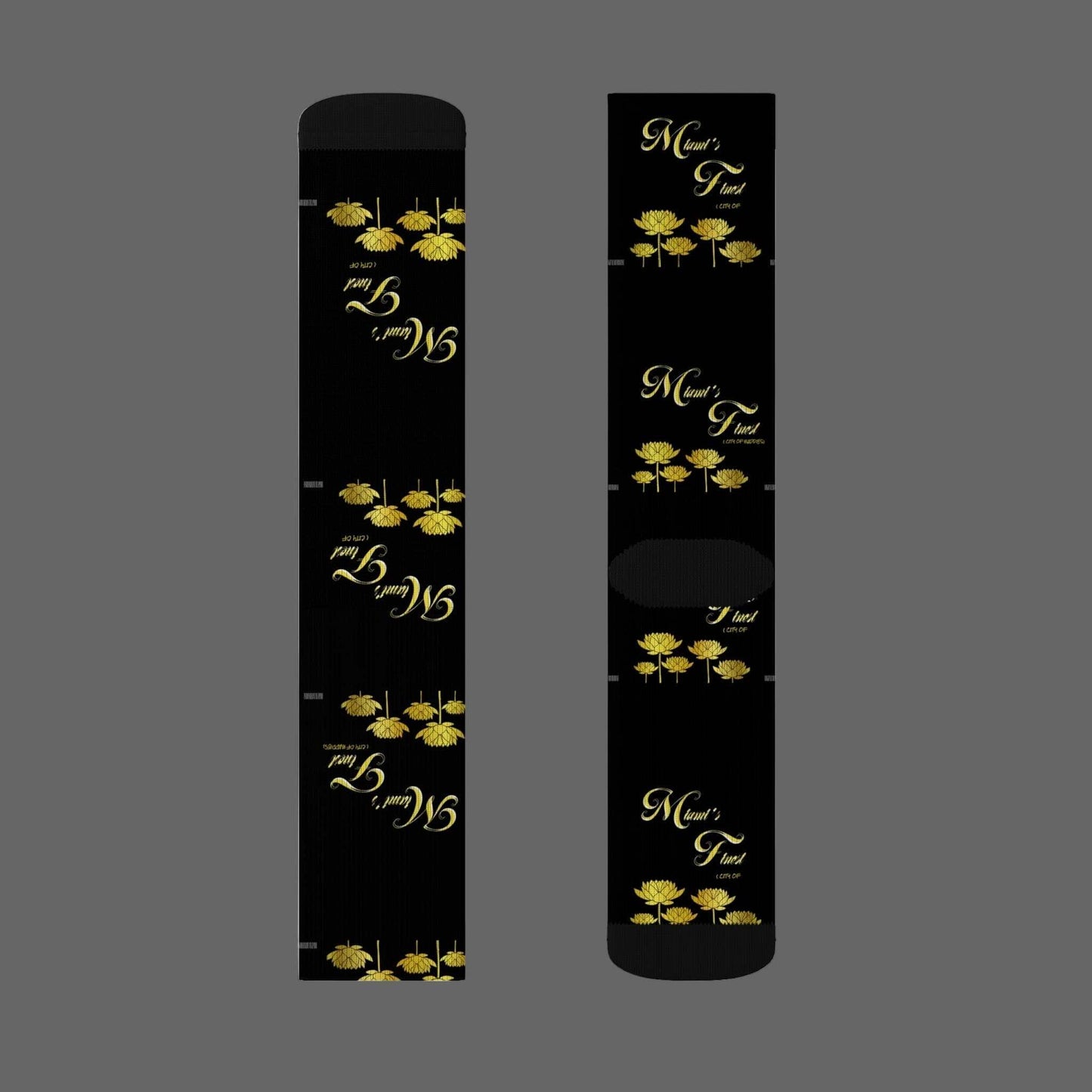 Black and Gold Sublimination Socks
