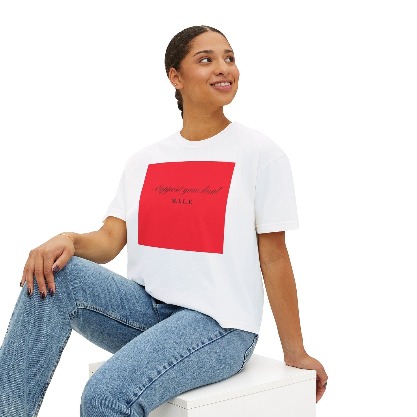 T-Shirt - M I L F Design Women's Boxy Tee