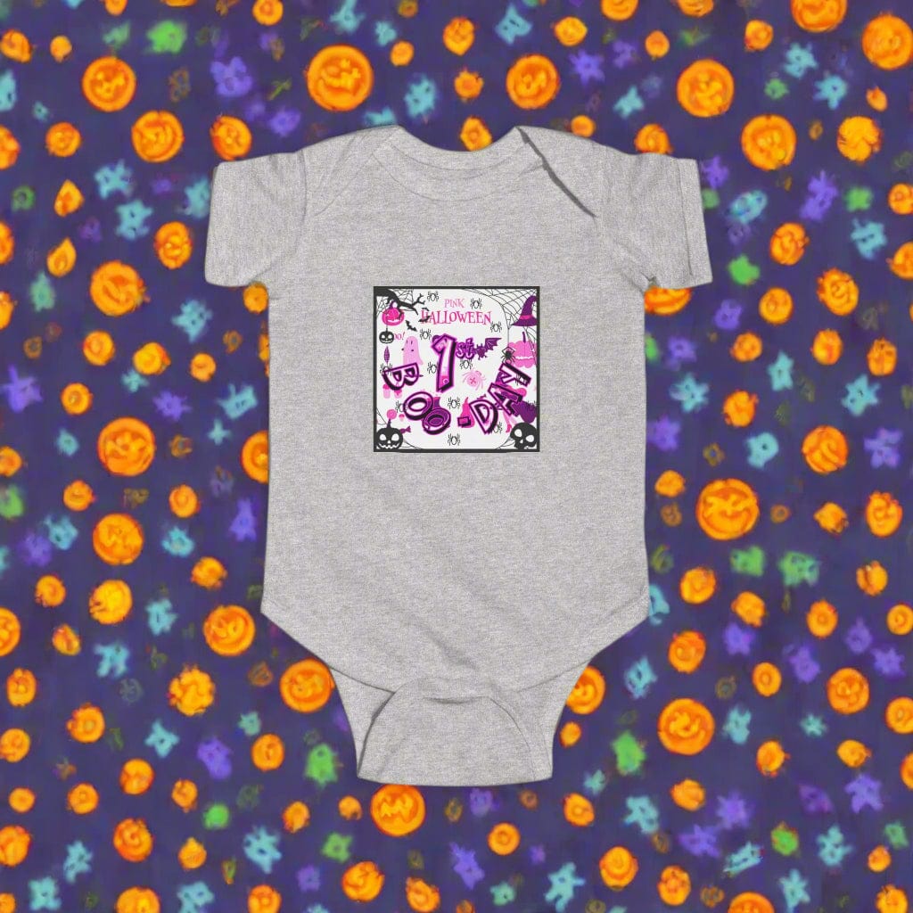 Infant Bodysuit - Spooky Season "!st BOO-day" pink
