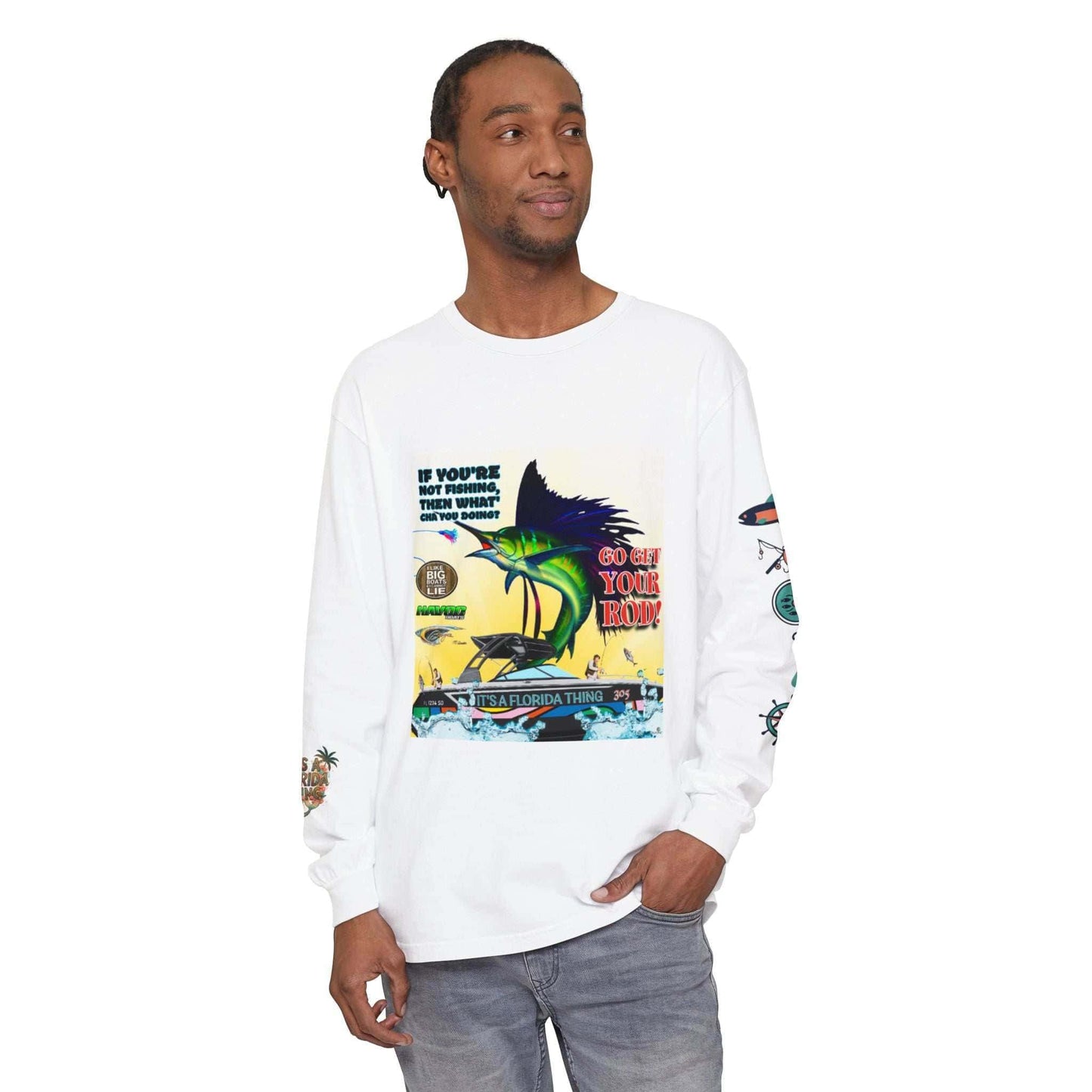 Florida Thing long sleeve t-shirt for fishermen with vintage cotton and sun-protective sleeves