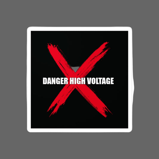 'Danger High Voltage' Vinyl Decal, Warning Sticker, Electric Hazard Label, Home Decor, Gift for Electricians