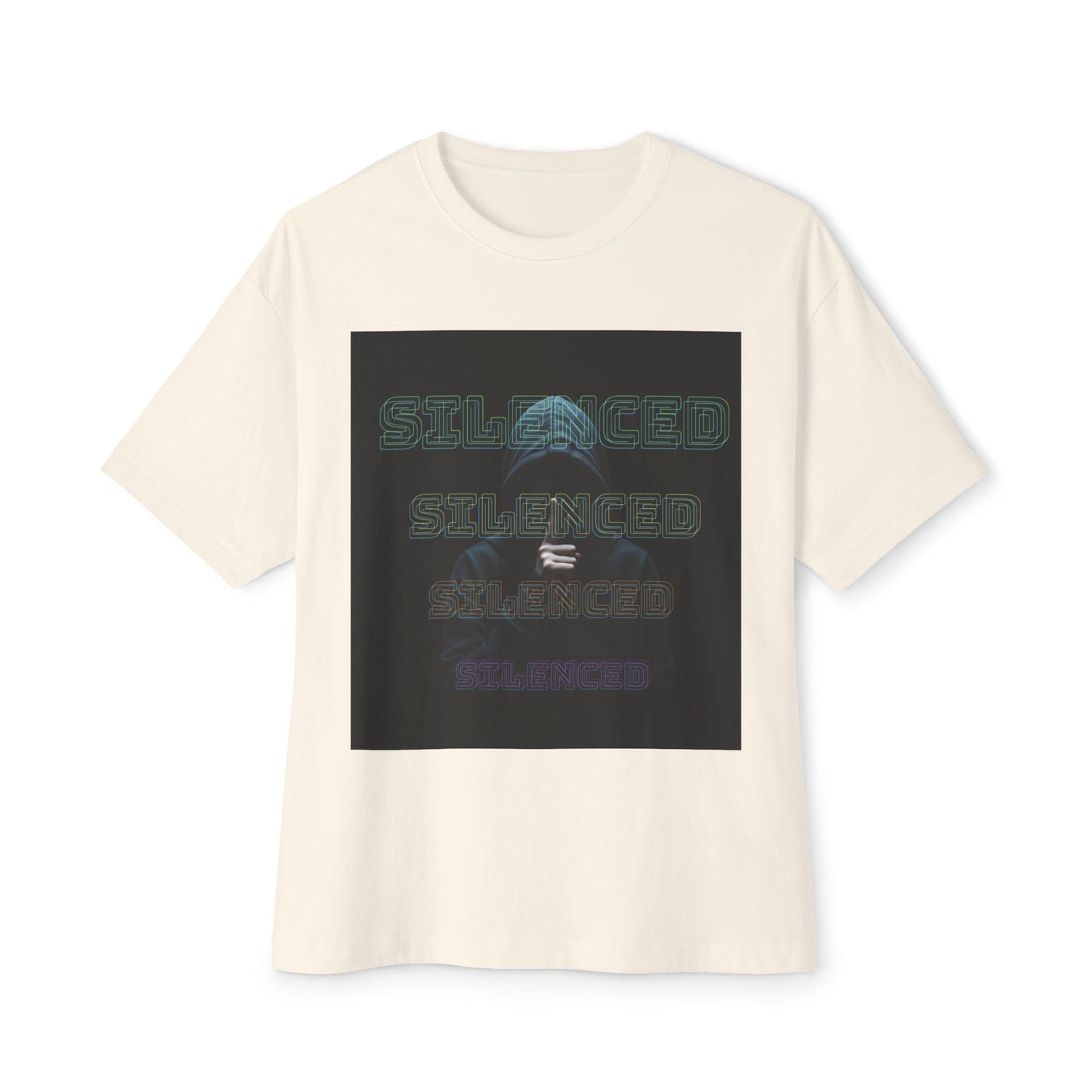 Unisex Oversized boxy "Silenced"statement design  Tee