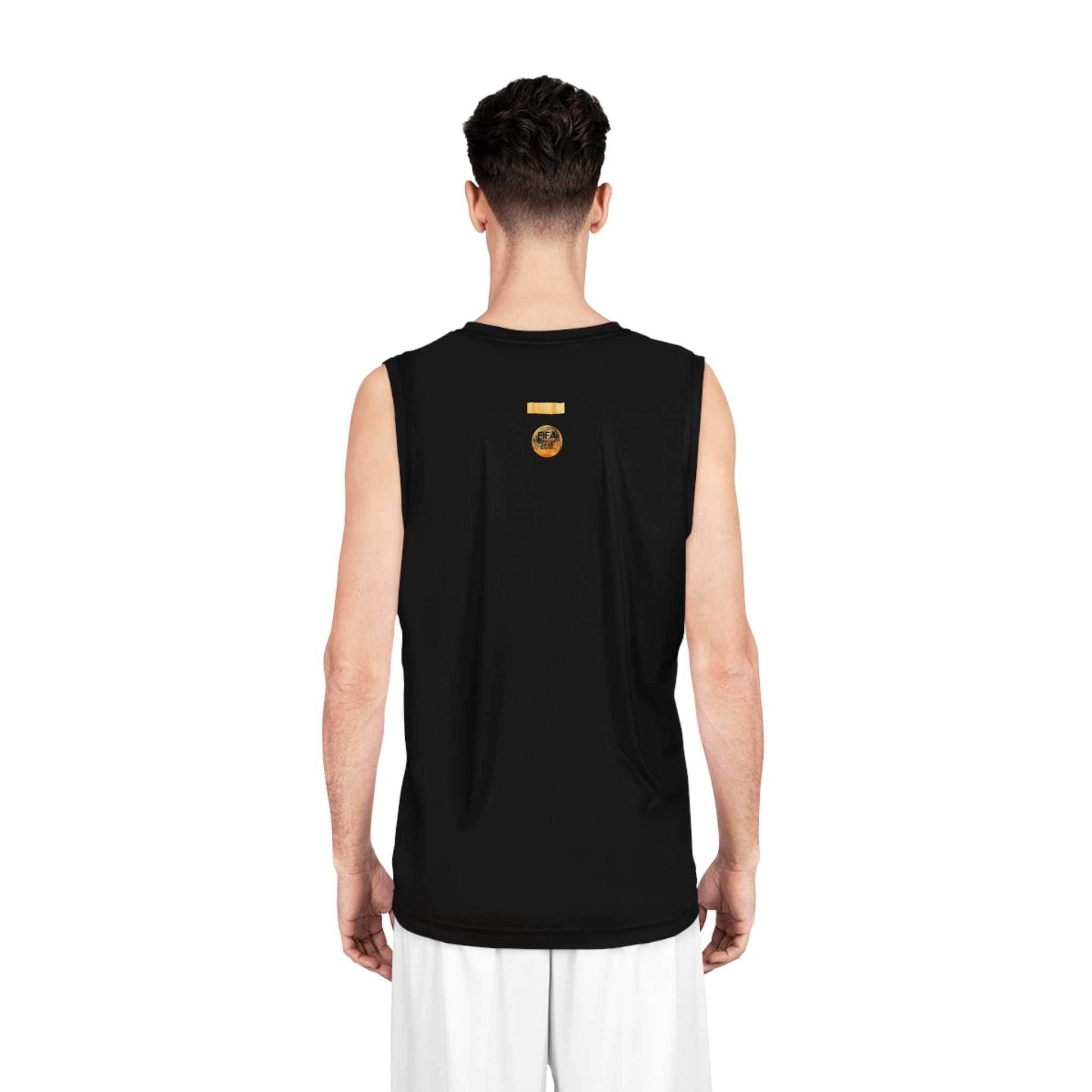 New York Knicks gold orange blue Miami edition champion basketball jersey with bold all-over print and FIFA-style logo