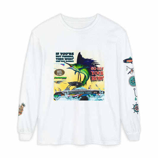 Florida Thing Long Sleeve T-Shirt for anglers with vintage garment-dyed cotton and ribbed cuffs