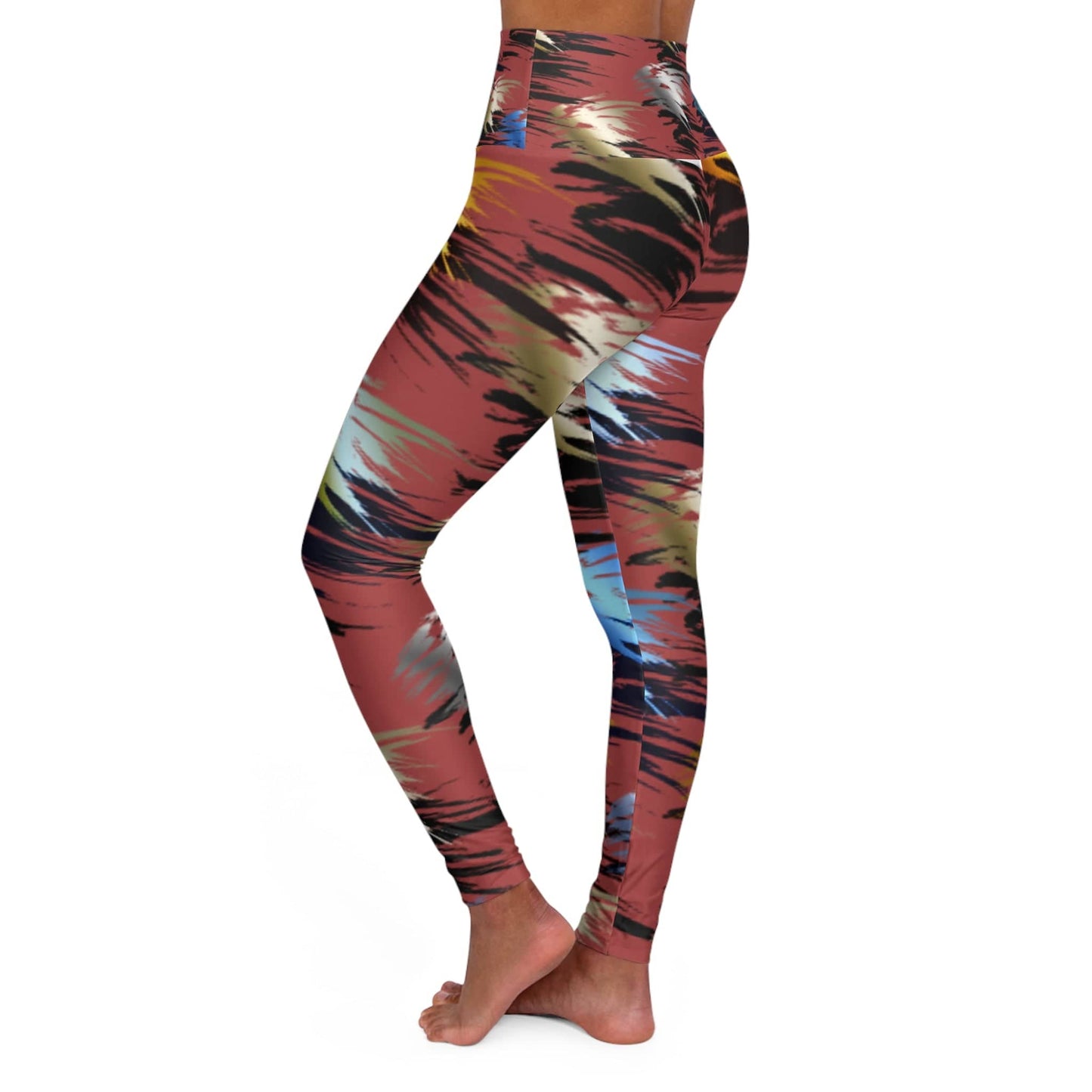 Yoga Leggings-Paint brush design