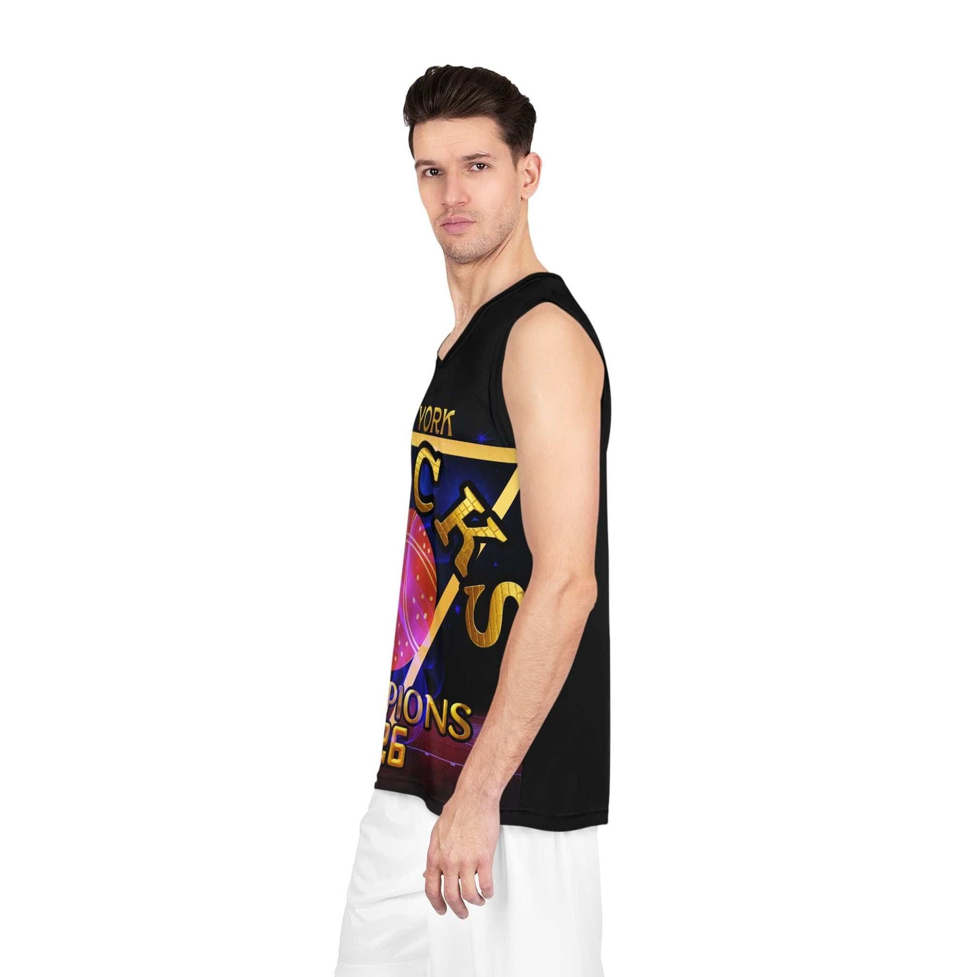 New York Knicks gold orange blue basketball jersey Miami edition with all-over print and FIFA-style logo