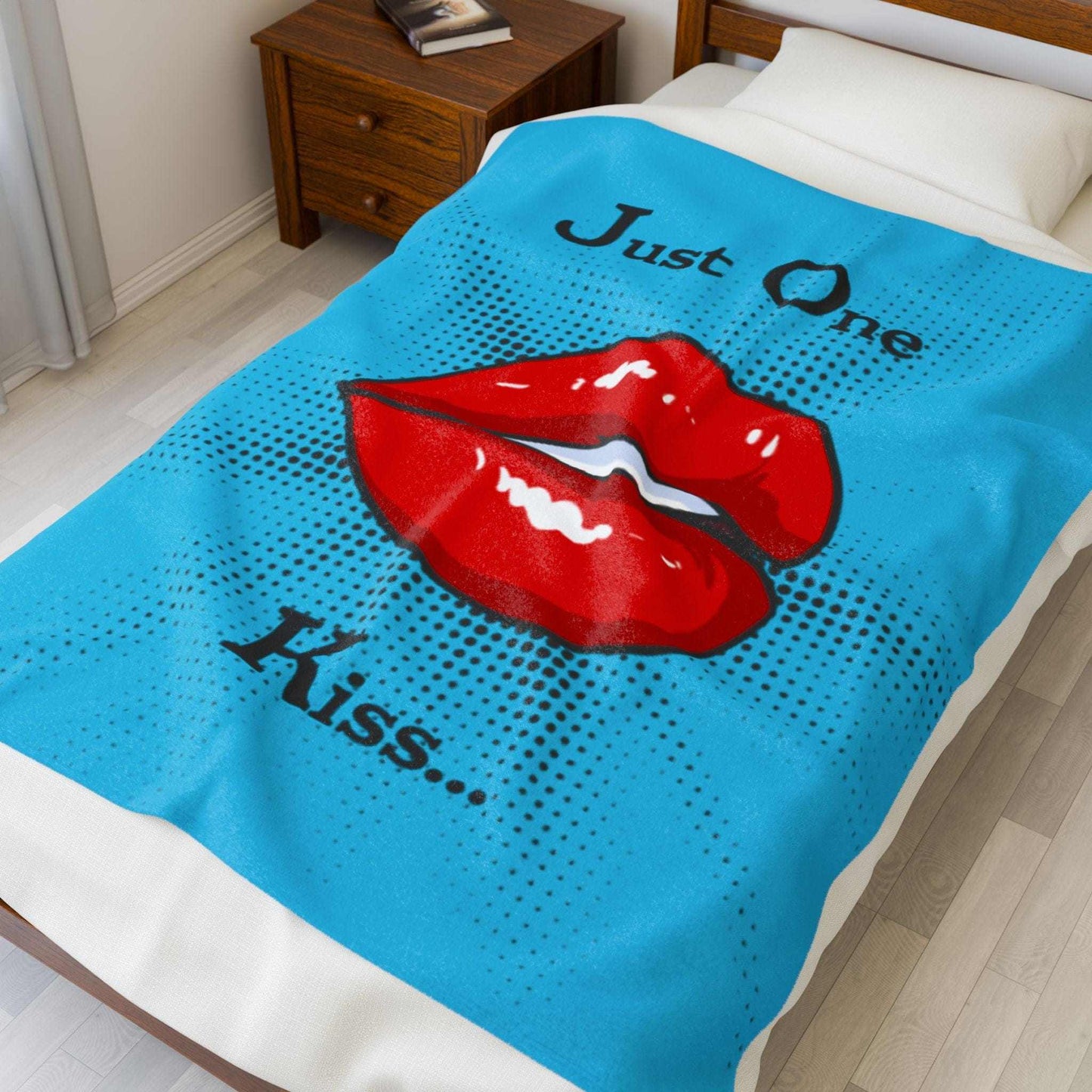 Velveteen Plush Blanket-Just One Kiss Plush Blanket