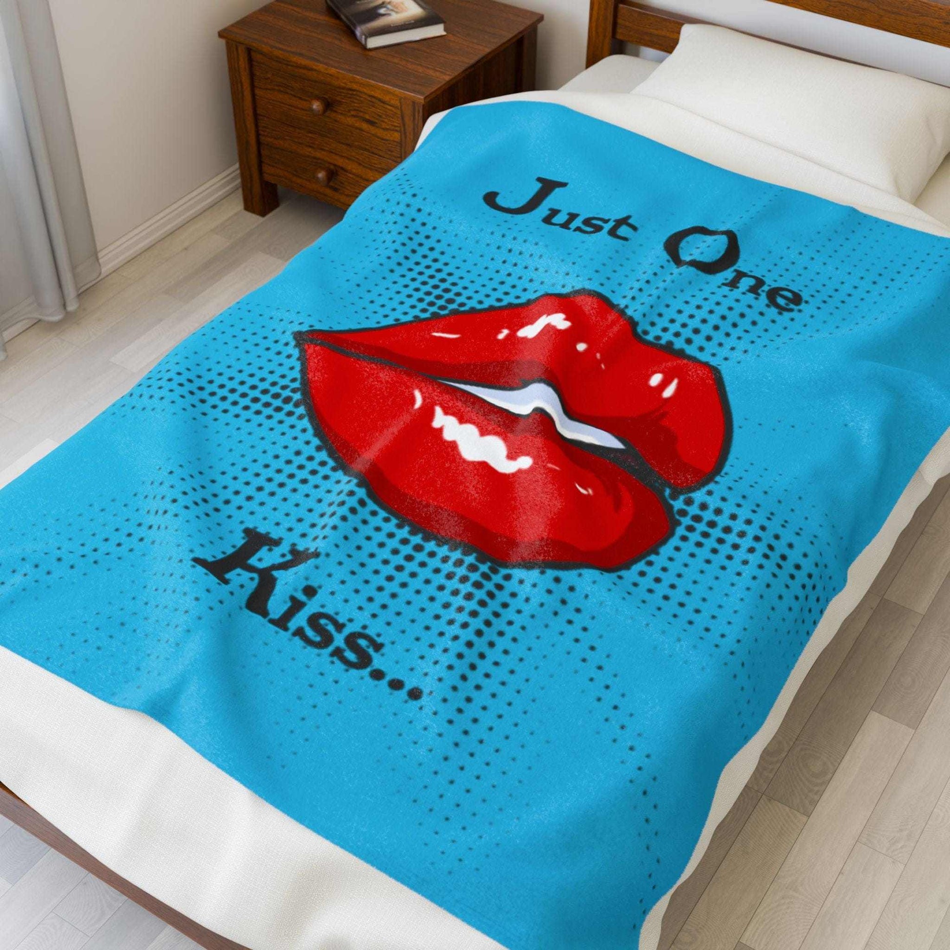 Velveteen Plush Blanket-Just One Kiss Plush Blanket
