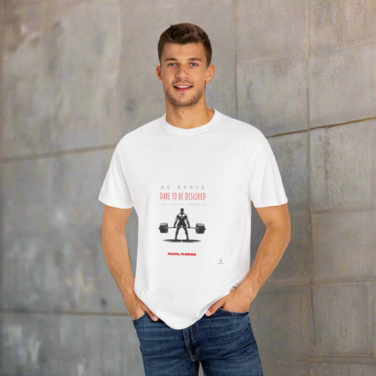Graphic Tee - 'DARE TO BE DISLIKED' Bodybuilder Weightlifting Design