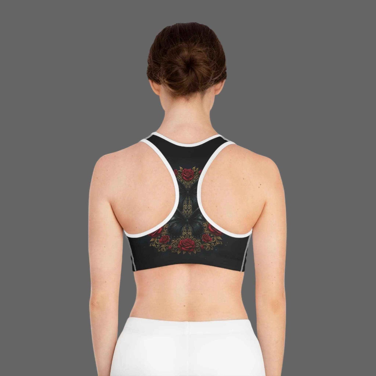 Gothic Rose Sports Bra
