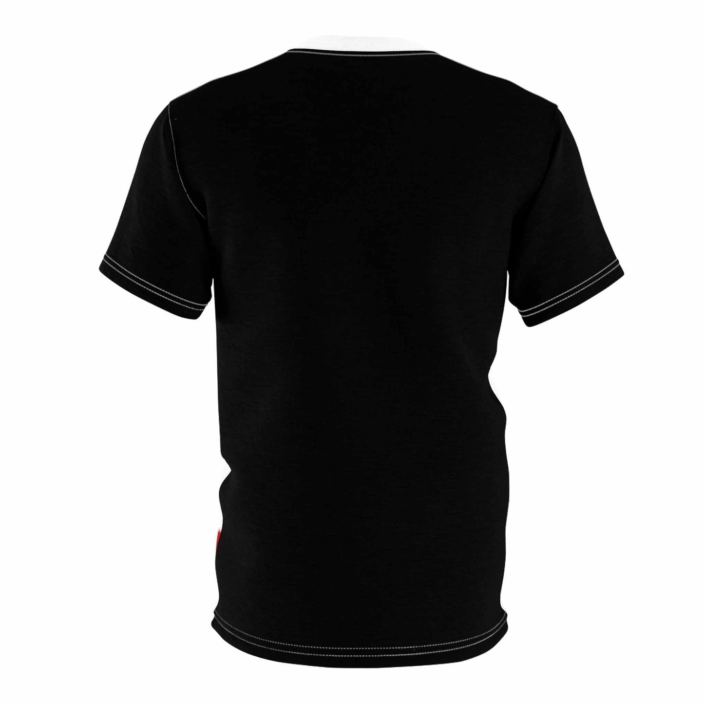 Black and red Eyes & Quote Tee with intense eyes graphic and "True Strength is Silent, But Never Unnoticed" text