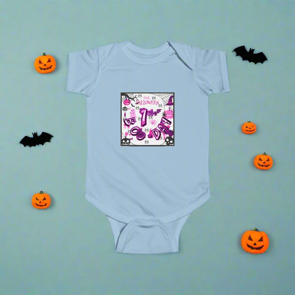 Infant Bodysuit - Spooky Season "!st BOO-day" pink