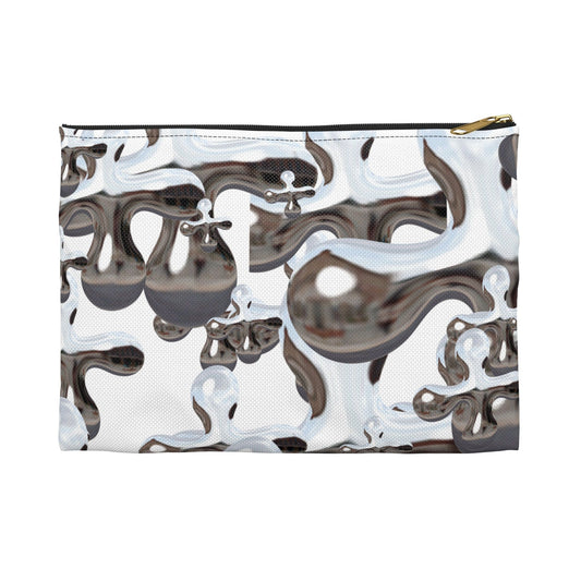 Abstract Fluid Art Accessory Pouch, Makeup Bag, Travel Organizer, Modern Clutch