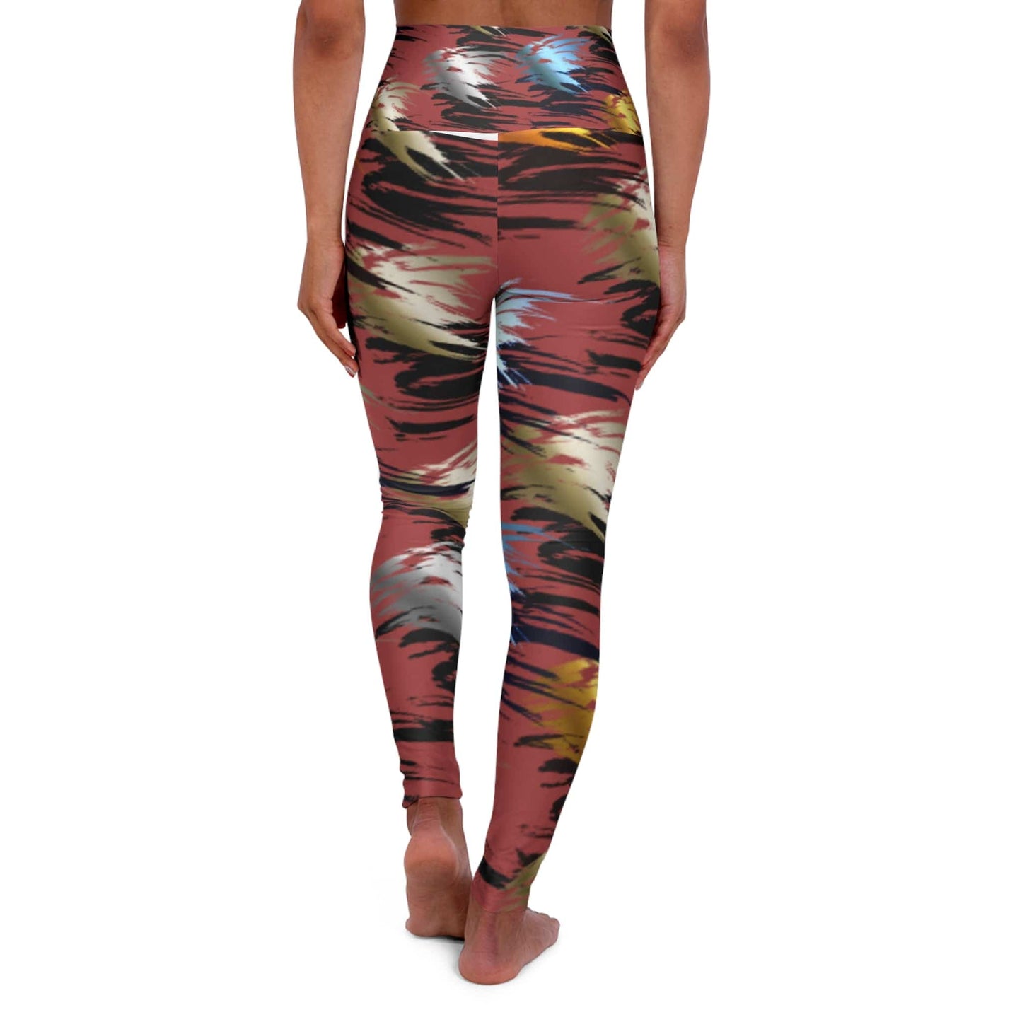 Yoga Leggings-Paint brush design