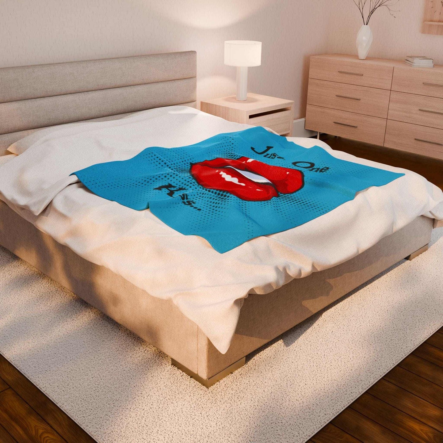 Velveteen Plush Blanket-Just One Kiss Plush Blanket