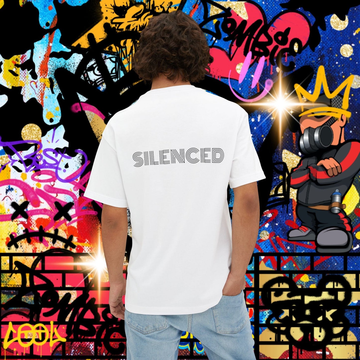 Unisex Oversized boxy "Silenced"statement design  Tee