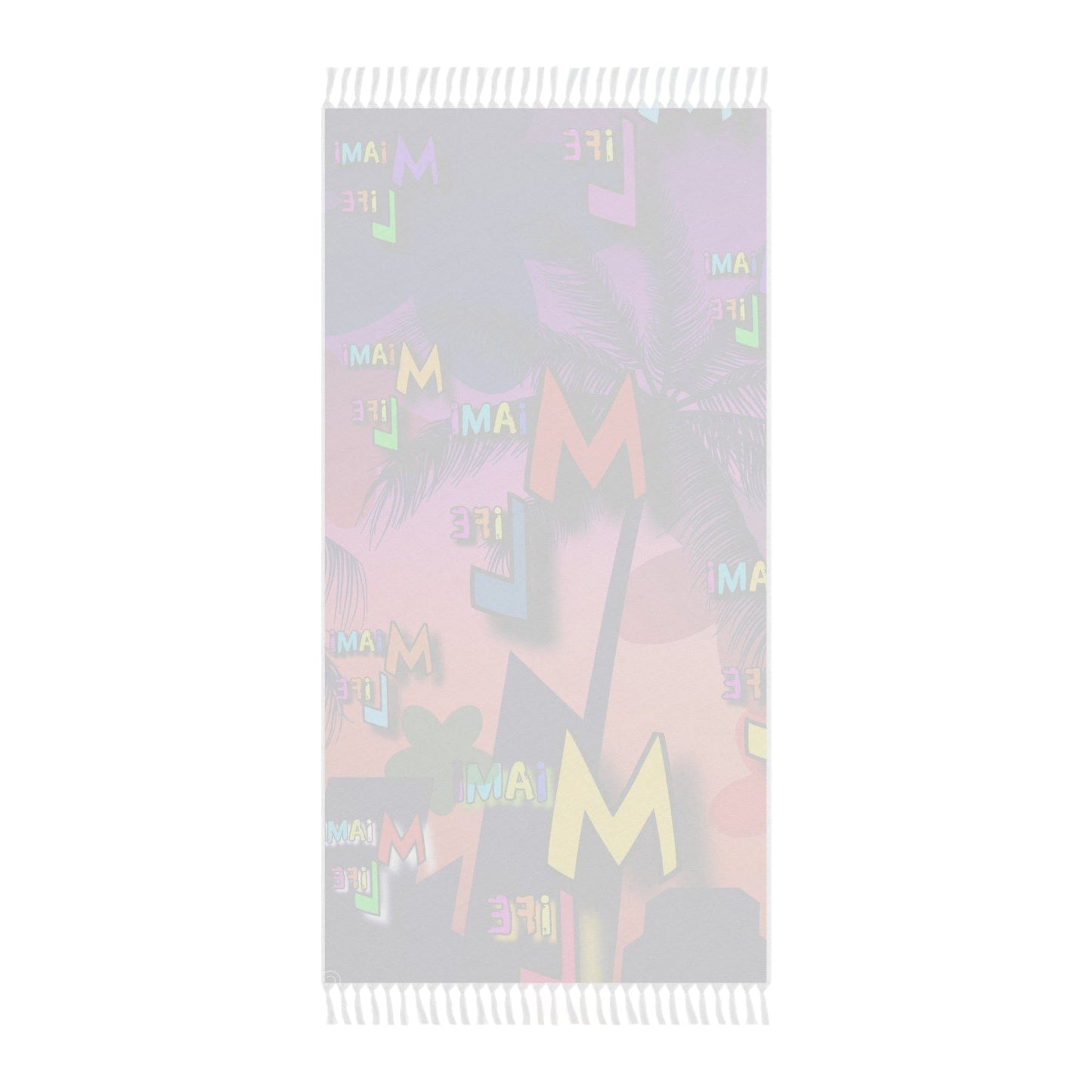 Boho Beach Towel — 'Miami Life' Colorful Bohemian Beach Wrap