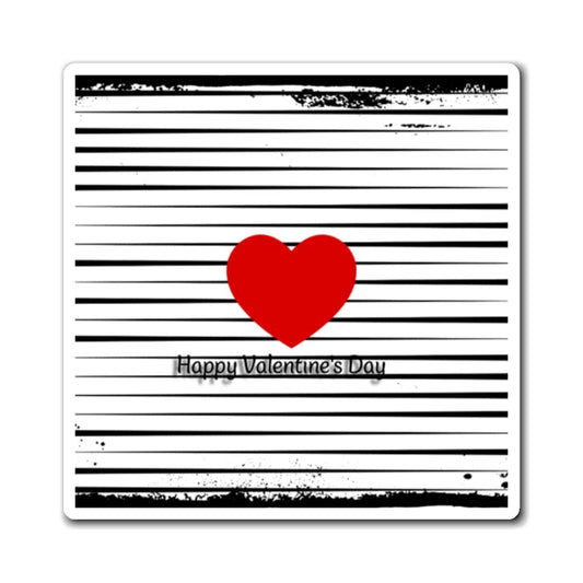 Valentine's Day Heart Stripe Magnet