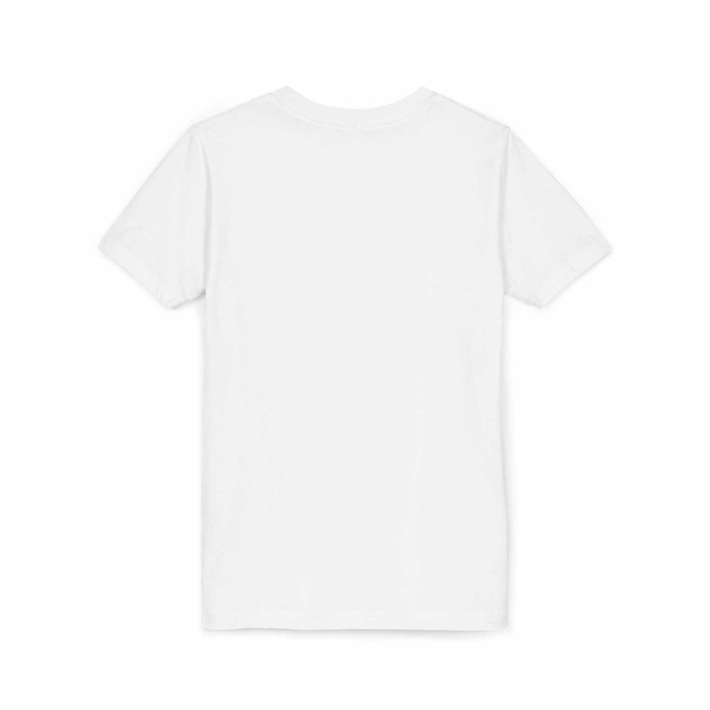 Youth tee with ballerina and floral border, soft cotton, light as a whispered first bow