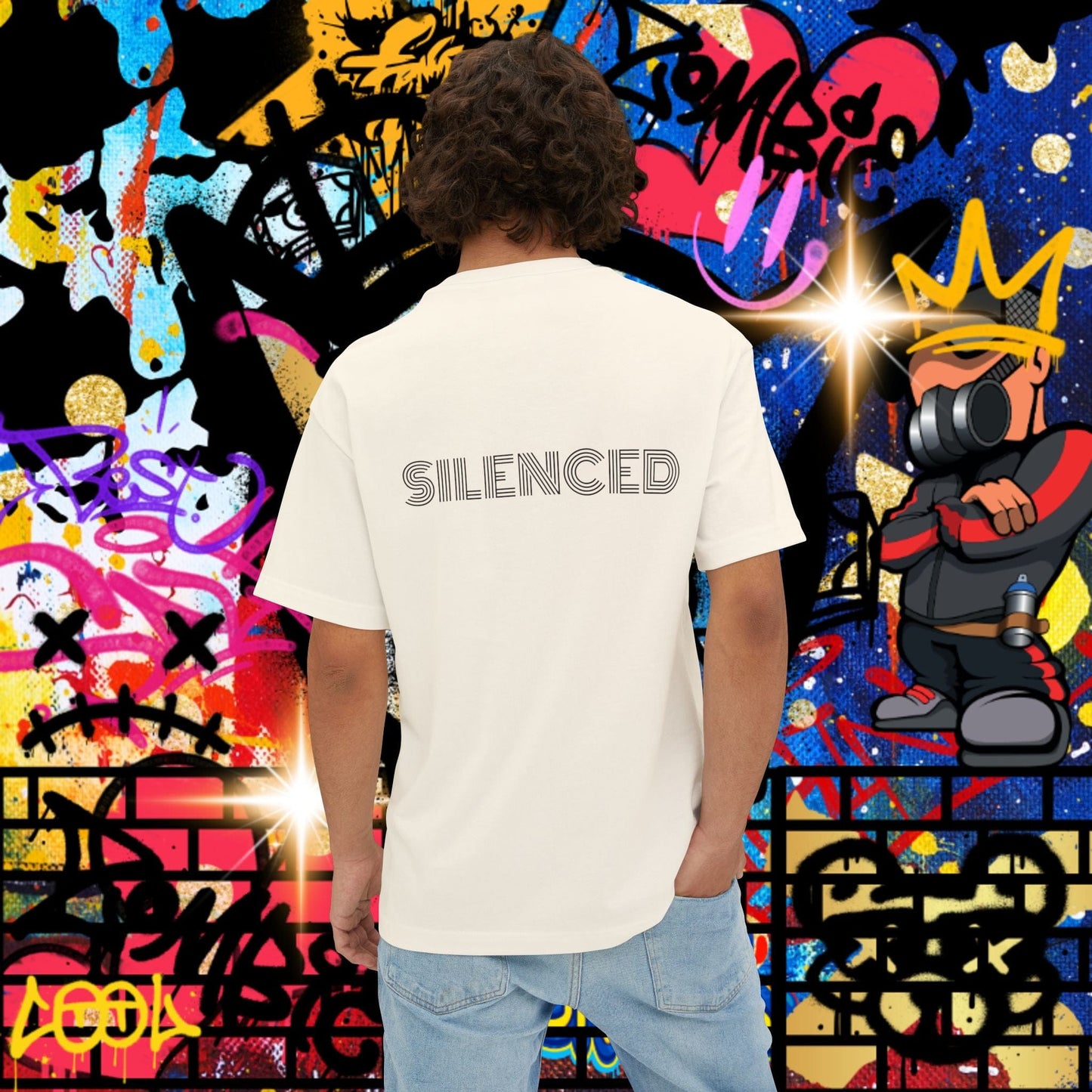 Unisex Oversized boxy "Silenced"statement design  Tee