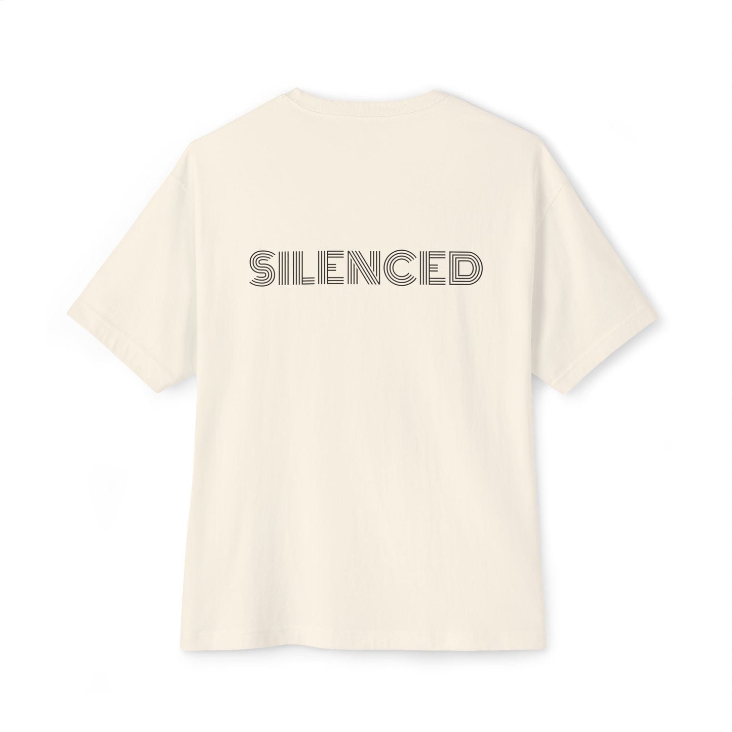 Unisex Oversized boxy "Silenced"statement design  Tee