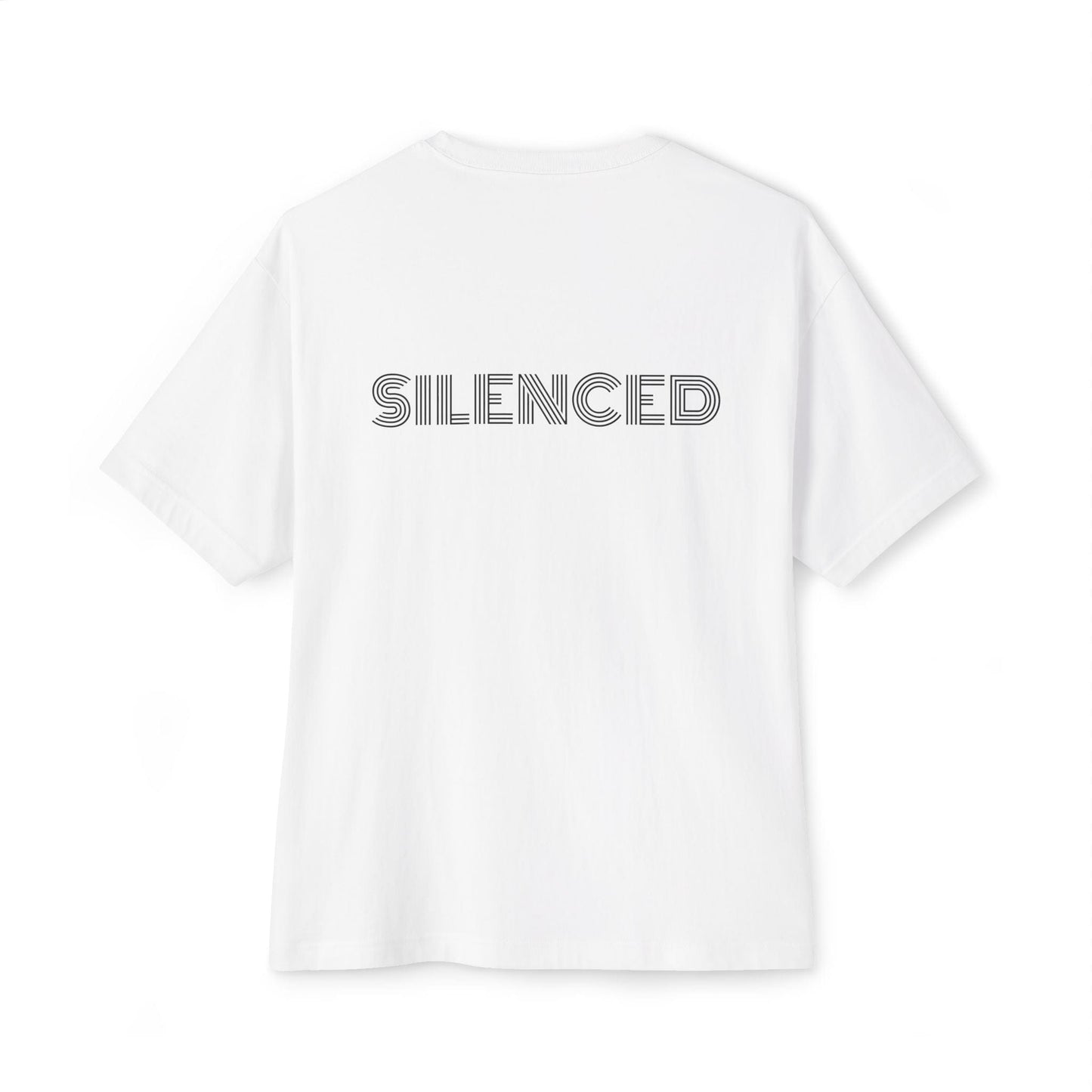 Unisex Oversized boxy "Silenced"statement design  Tee