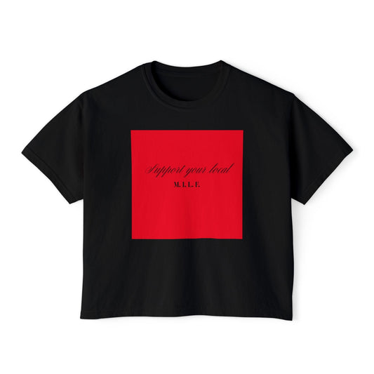 T-Shirt - M I L F Design Women's Boxy Tee