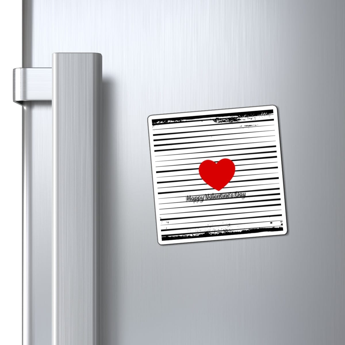 Valentine's Day Heart Stripe Magnet