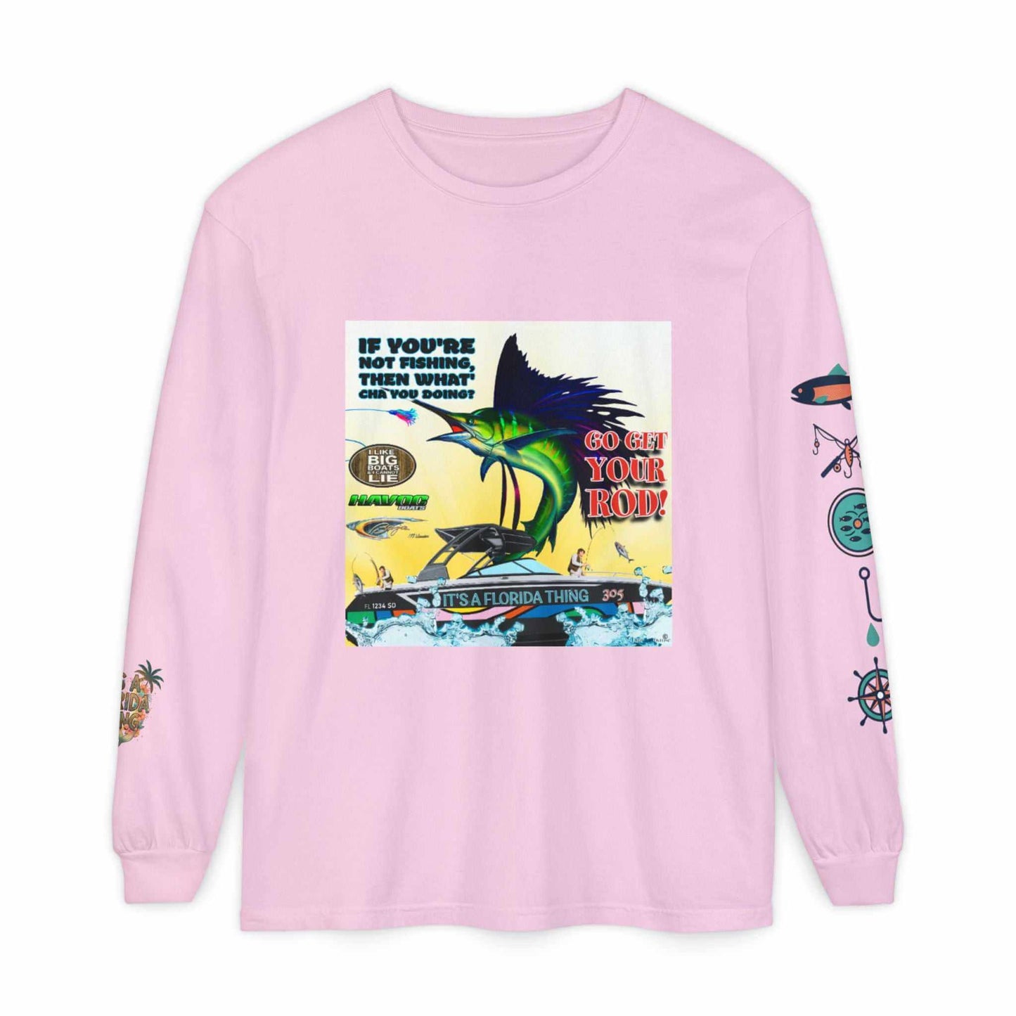 Florida Thing long sleeve t-shirt for anglers with garment-dyed cotton and ribbed cuffs