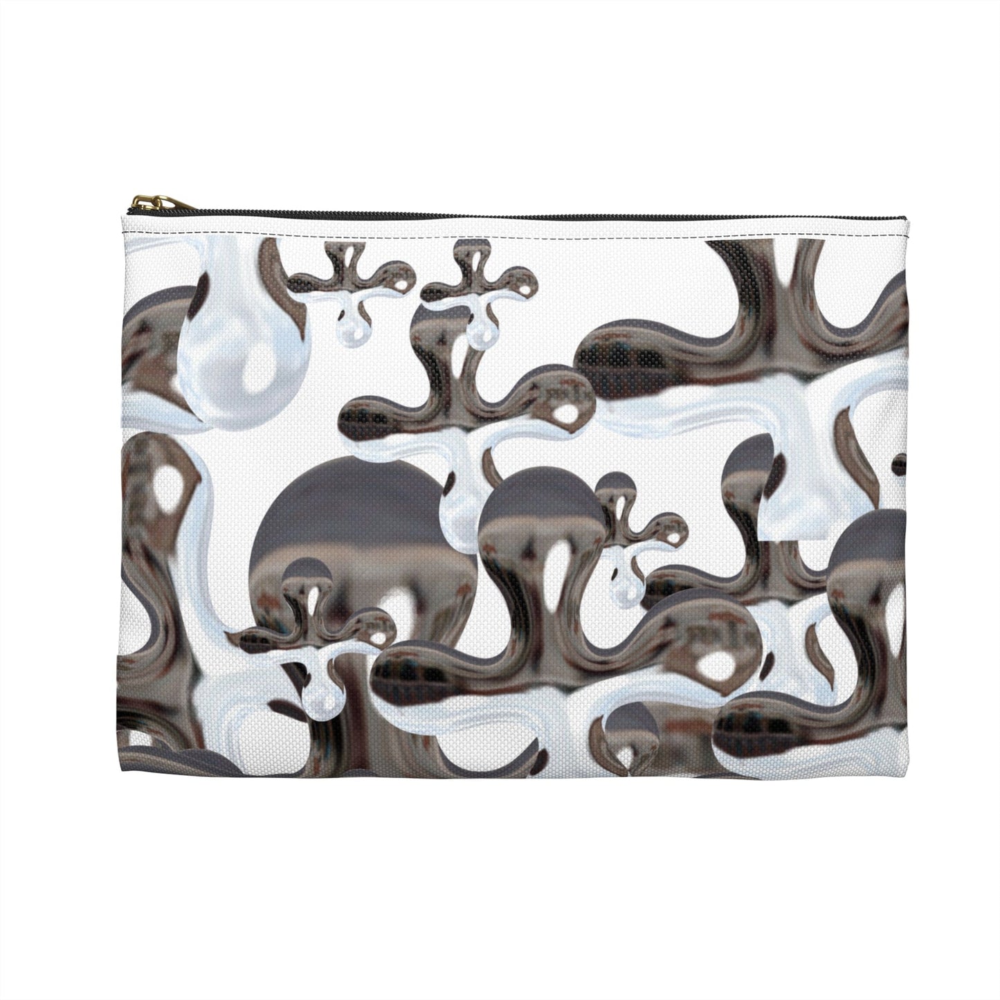 Abstract Fluid Art Accessory Pouch, Makeup Bag, Travel Organizer, Modern Clutch
