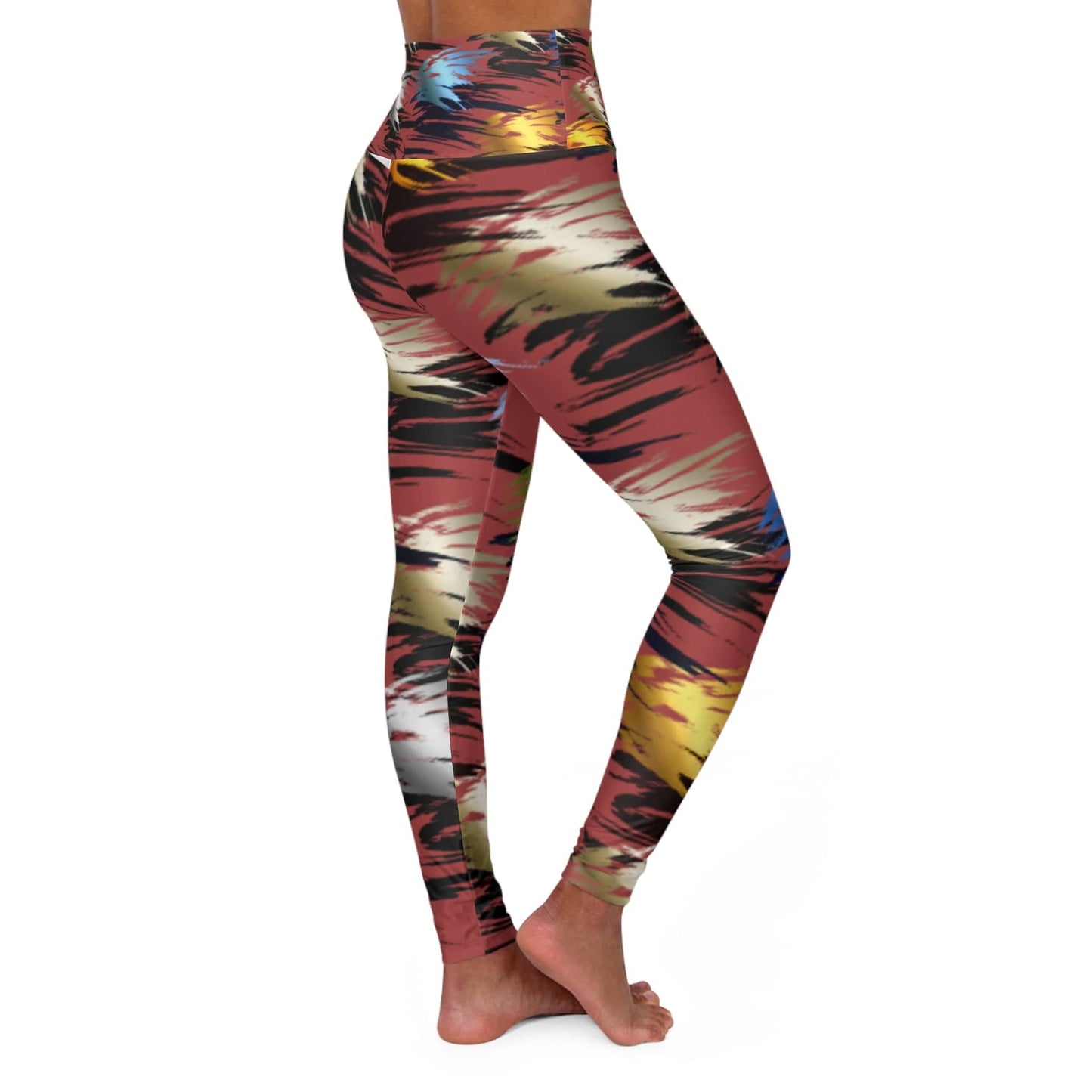 Yoga Leggings-Paint brush design