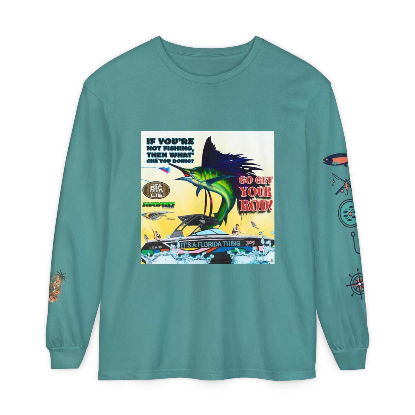 Florida Thing Long Sleeve T-Shirt with vintage garment-dyed cotton for anglers