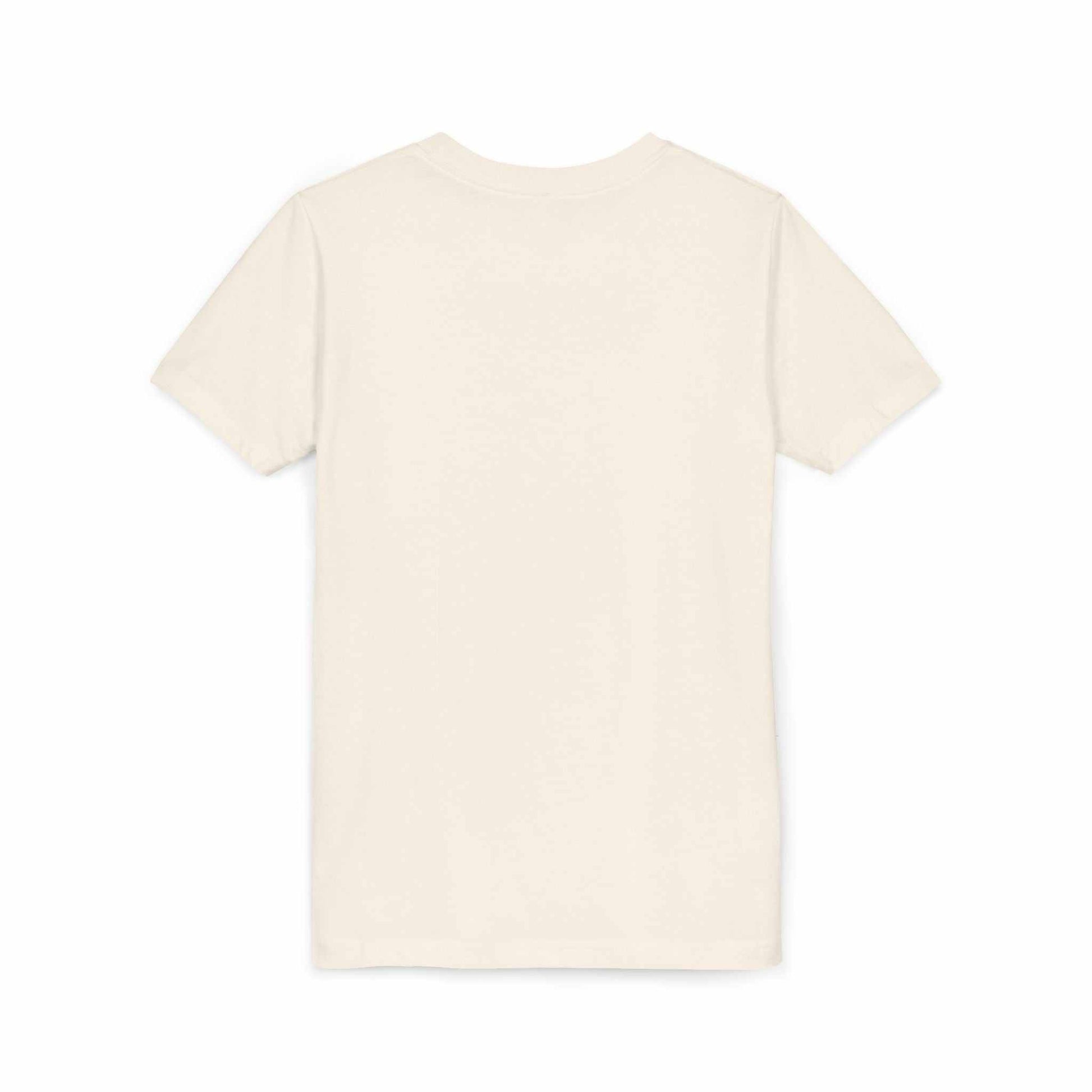 Youth ballet tee with delicate ballerina and floral border, soft cotton fabric, light as a whispered first bow