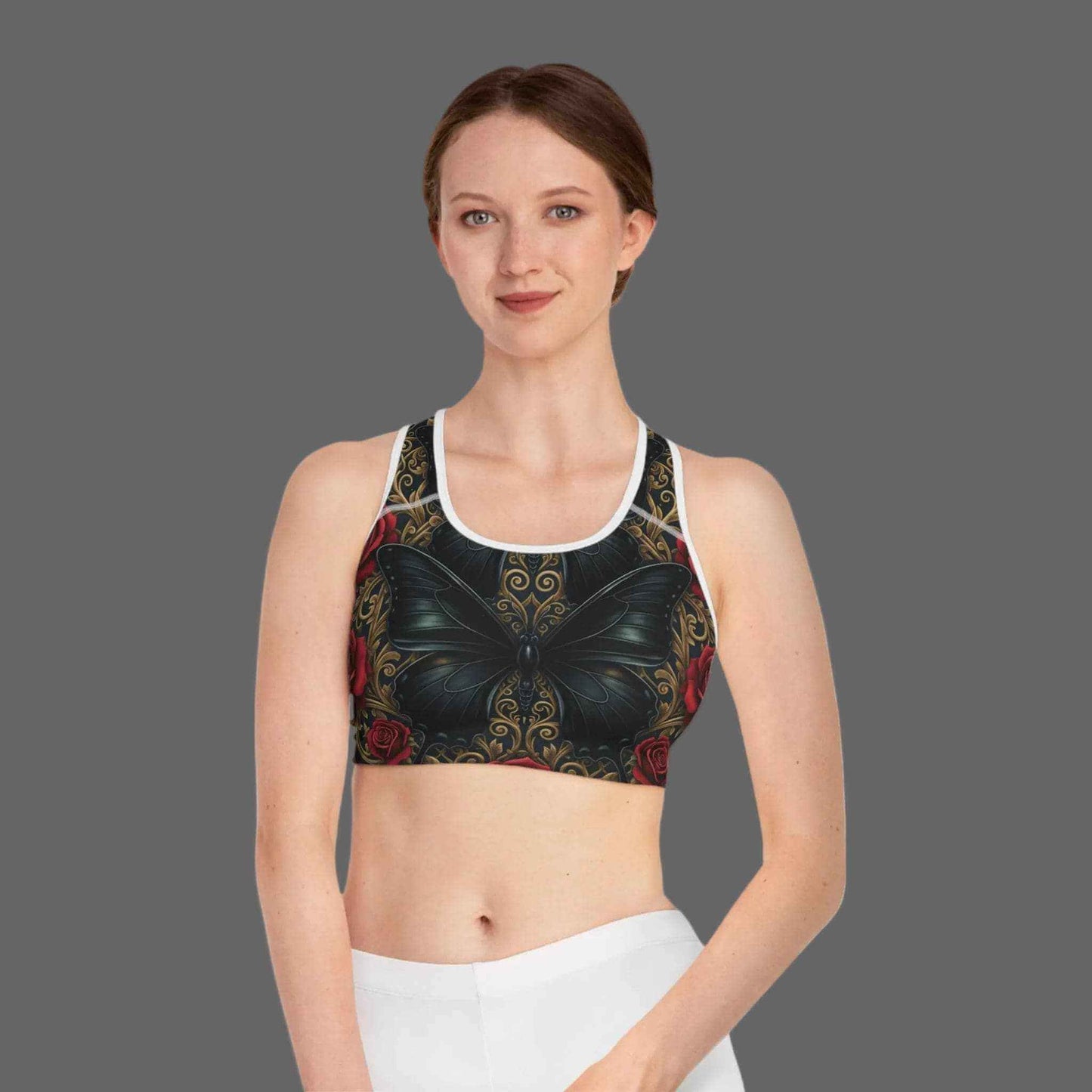 Gothic Rose Sports Bra