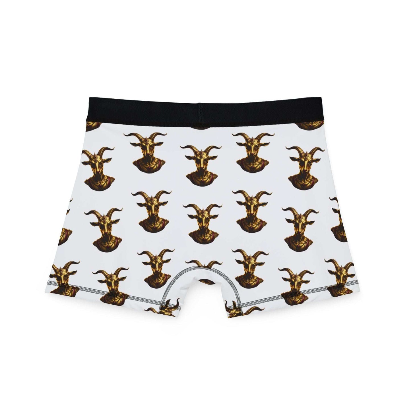 Gold Baphomet Monogram Men's boxers with all-over print and elastic waistband