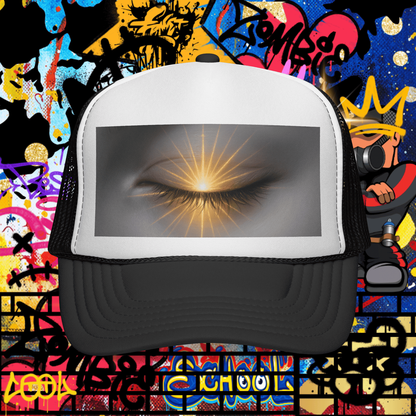 Trucker Cap — Closed Eye Light Design: "Always Love"