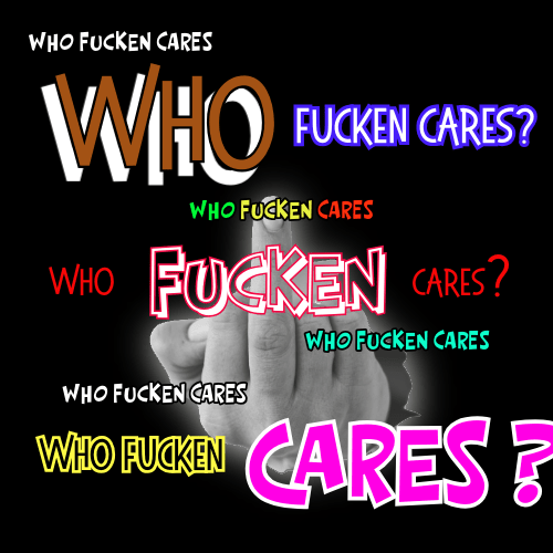 Graphic logo tee "Who Fkn Cares"